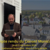 Compte-rendu du conseil municipal du 05 décembre